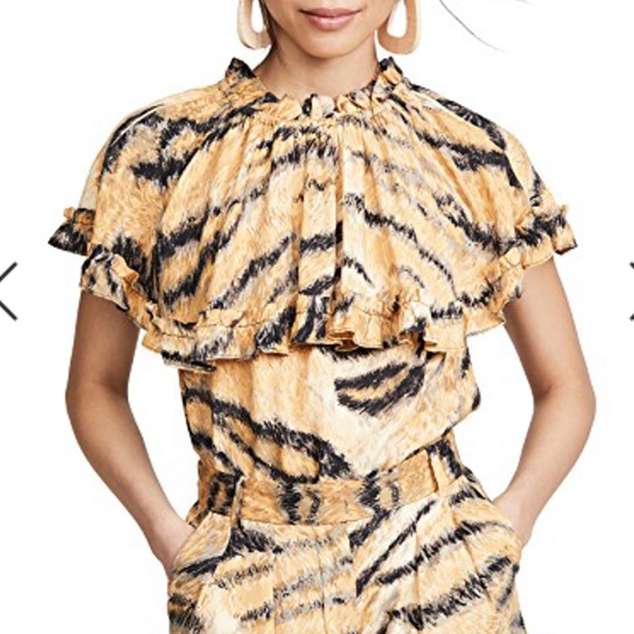 hoffmam copenhegan Tops - Hoffman Copenhagen TABITHA BLOUSE IN GOLDEN HOUR PRINT size 34